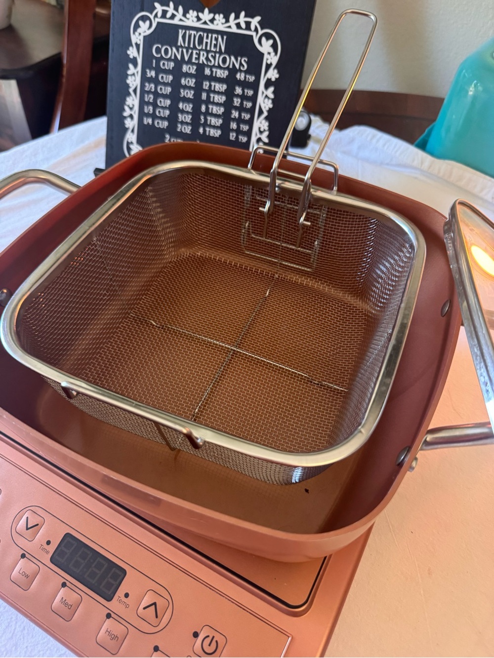 Copper Chef Square Nonstick Skillet with Glass Steamer Lid - Copper - Picture 5 of 10